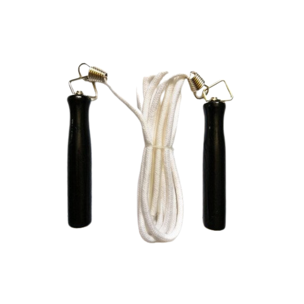 Cuerda para saltar puño madera con destorcedor.