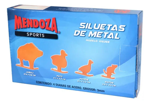 SILUETA MENDOZA P/TIRO 4 PZA