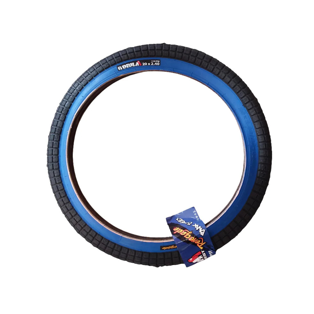 LLANTA 20X2.40 BMX GORILA NEGRO/AZUL