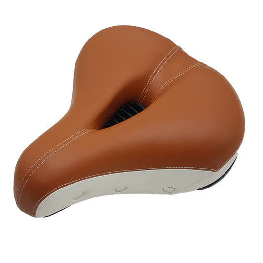 ASIENTO ALTREGO PROSTATICO CAFE/BLANCO CON REMACHES
